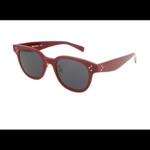 New Celine Red Round Acetate Sunglasses